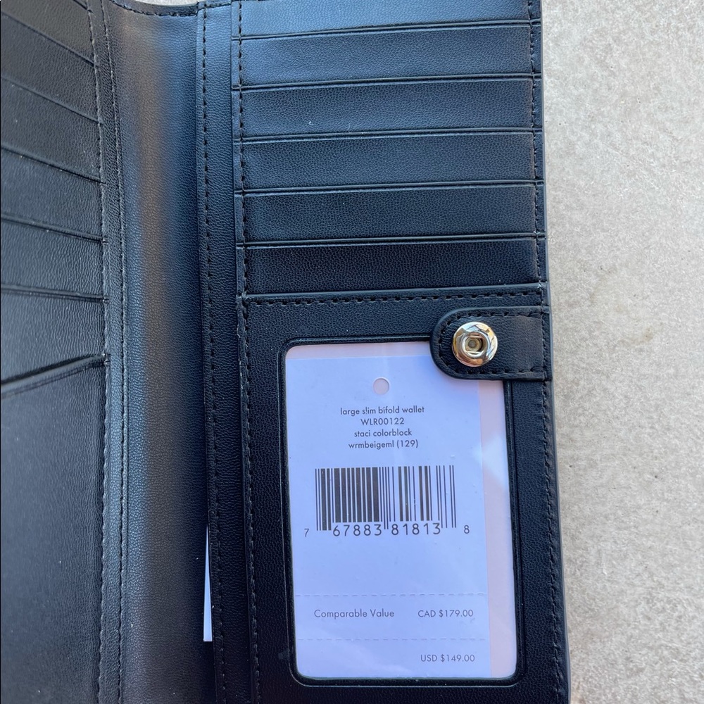 NWT Kate Spade Staci Colorblock Slim Bifold Wallet - Picture 7 of 10
